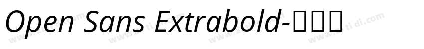 Open Sans Extrabold字体转换